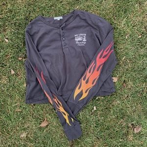 URBAN OUTFITTERS LONG SLEEVE CROP TOP